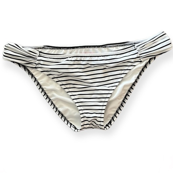 Victoria's Secret swim bikini bottom XL summer black white striped - Picture 4 of 7